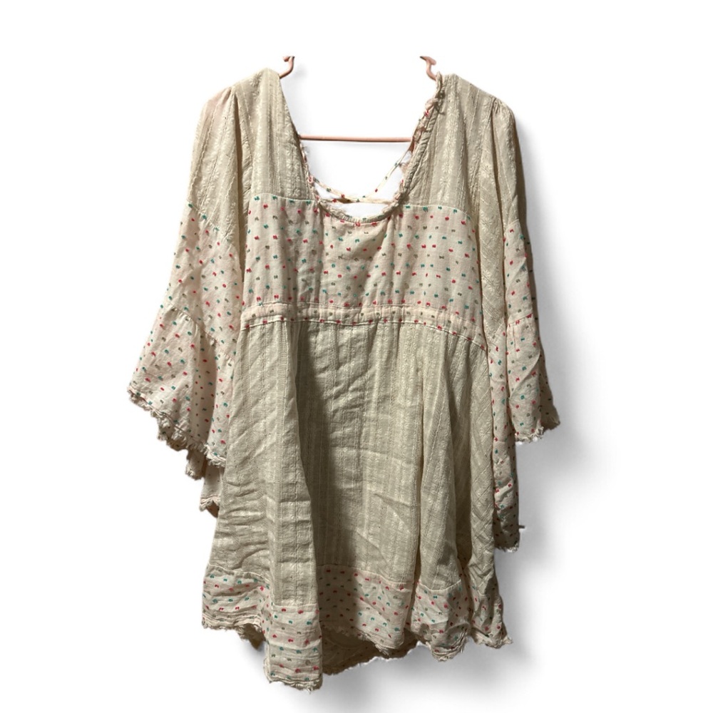 Kristin Miles Multicolor Polka Dot Top/Babydoll Dress, Size 3X - Picture 9 of 10